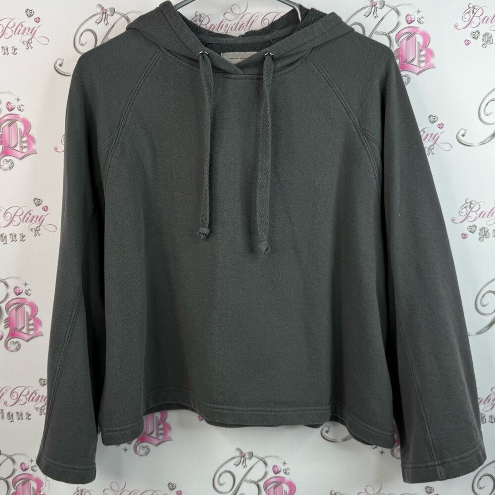 Sportige hoodie sweater pullover loose style grey Women's Gray Hoodie Top